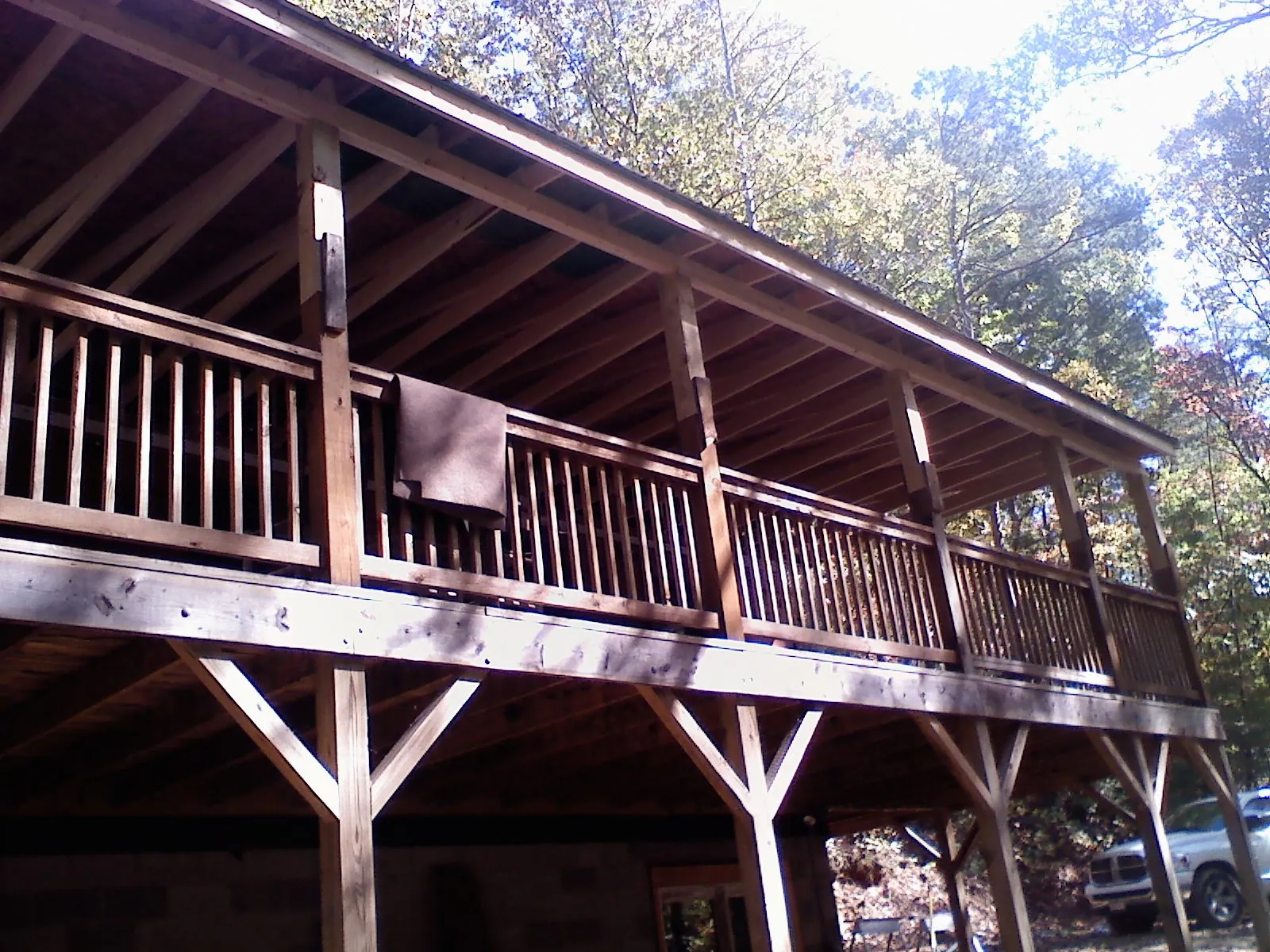 Timber framing under a new elevated porch and deck — Roof Leak Repair in Sarahsville by Roofing Brothers